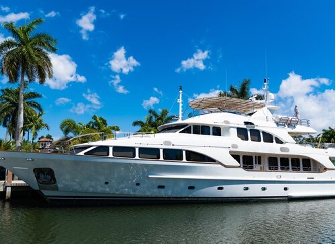  Yacht sailing on the open sea