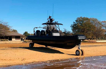 The 9.8m ASIS Amphibious boat